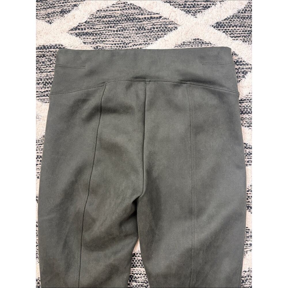 Nwot Spanx Olive Green Suede Stretch Ponte Leggings size medium - Picture 7 of 7